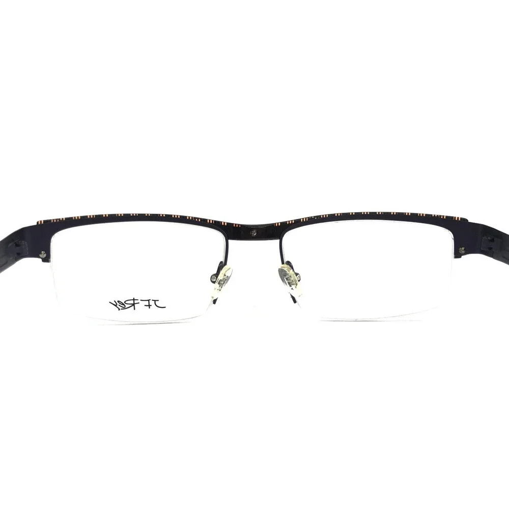 J.F. Rey Eyeglasses Frames JF2550 7590 Brown Blue Rectangle Half Rim 55-19-140